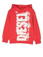 Diesel Kids hoodie en coton à logo imprimé - Rouge - thumbnail