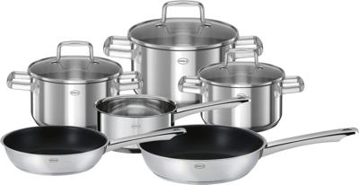 Rosle Pannenset Moments - Kookpannen + Deksels, Steelpan & Koekenpannen ø 20 & 28 cm - 6 Delig