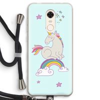 Regenboog eenhoorn: Xiaomi Redmi 5 Transparant Hoesje met koord