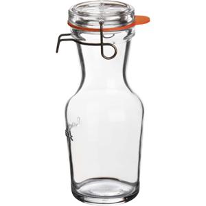 Glazen water karaffen met beugelsluiting dop - 500 ml - Sapkan/waterkan