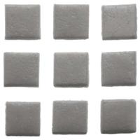 Glorex mozaiek steentjes/tegeltjes - vierkant - 60x stuks - donkergrijs - 2 x 2 cm