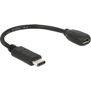 DeLOCK 65578 USB-kabel 0,15 m USB 2.0 USB C Micro-USB B Zwart