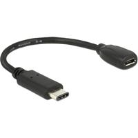 DeLOCK 65578 USB-kabel 0,15 m USB 2.0 USB C Micro-USB B Zwart - thumbnail