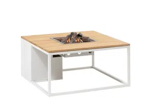 Cosi | Vuurhaard Cosiloft 100 | White Frame | Teak Top