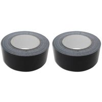 2x Ducttape rol zwart 50mm x 50 meter - thumbnail