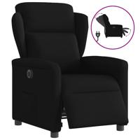 Fauteuil verstelbaar elektrisch stof zwart