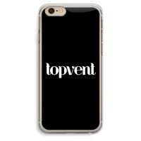 Topvent Zwart: iPhone 6 Plus / 6S Plus Transparant Hoesje