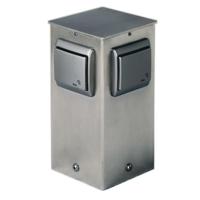 Albert Staande buitenstopcontactPlugpole 4-voudig 25cm RVS - 692119