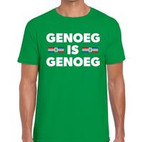 Groningen protest t-shirt Genoeg is genoeg groen heren