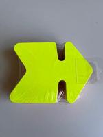 Fluor pijl 12x16 cm fluor geel 50 stuks
