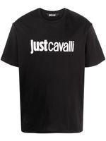 Just Cavalli t-shirt en coton à logo imprimé - Noir