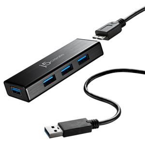 j5create JUH340-N USB 3.2 Gen 1-hub 4 poorten Zwart