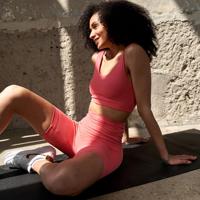 Yoga Shorts - katoen - Koraal , XL
