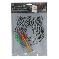 Creative Craft Group Scratch Set Regenboog Tijger & Eenhoorn