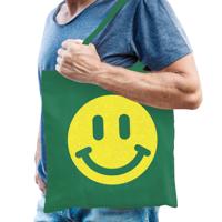 Cadeau tas voor heren - glitter Smile Emoticon - groen - katoen - 42 x 38 cm - Vaderdag - verjaardag Cadeau tas voor heren - glitter Smile Emoticon - groen - katoen - 42 x 38 cm - Vaderdag - verjaardag