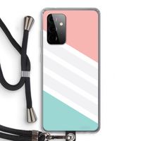Strepen pastel: Samsung Galaxy A72 5G Transparant Hoesje met koord