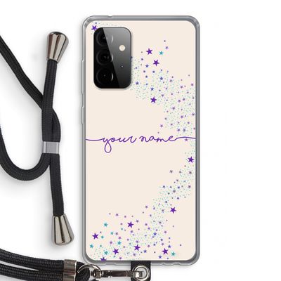 Sterren: Samsung Galaxy A72 5G Transparant Hoesje met koord
