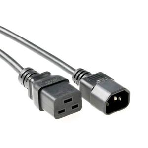 ACT AK5439 230V Stroomkabel C14/C19 Zwart - 1 meter