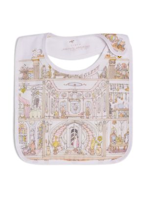 Atelier Choux bavoir Dollhouse à imprimé graphique - Blanc