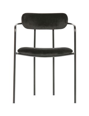 WOOOD Eetkamerstoel 'Ivy' Velvet, kleur Zwart