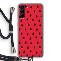 Watermelon: Samsung Galaxy S21 Plus Transparant Hoesje met koord