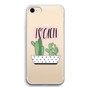 I love cacti: iPhone 7 Transparant Hoesje