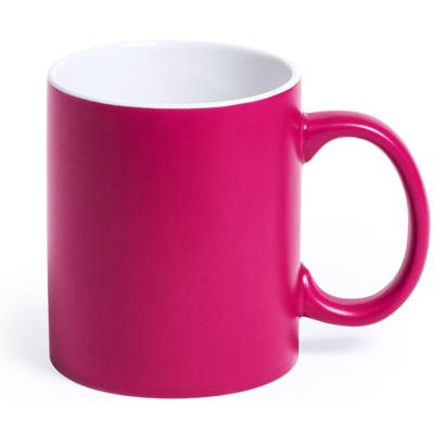 Koffiemok en Drinkbeker Allegra - roze/wit - 350 ml - Keramiek - Mokken