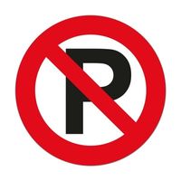 Sticker verboden te parkeren 14 cm - thumbnail