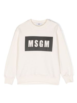 MSGM Sweater met logoprint - Beige
