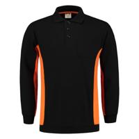 Tricorp polosweater Bi-Color - Workwear - 302001 - zwart/oranje - maat S