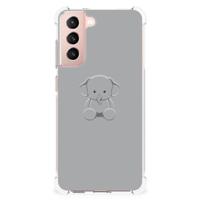 Samsung Galaxy S21 FE Stevig | Bumper Hoesje | Grijs Baby Olifant