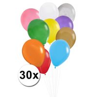 Feest ballonnen gekleurd 30x - thumbnail