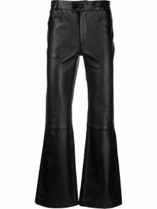 Ernest W. Baker pantalon bootcut en cuir - Noir