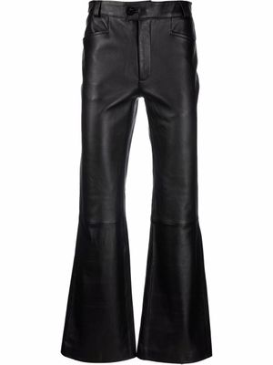 Ernest W. Baker pantalon bootcut en cuir - Noir