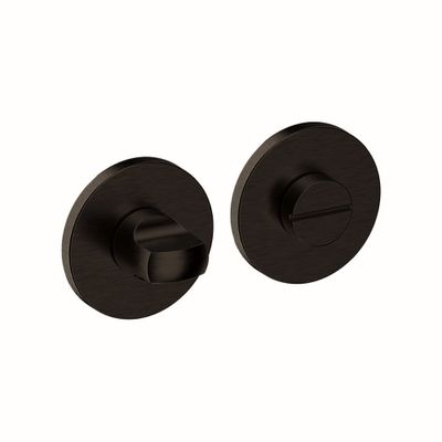 Hardbrass WC-garnituur Shuffle rond dun 4mm - zwart Hardbrass WC-garnituur Shuffle rond dun 4mm - zwart