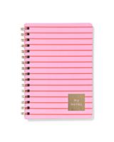HEMA Notitieboek 21.1x16cm Strepen Roze