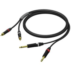 Procab PRA631/3 Prime verloopkabel 2x RCA - 2x 6.3 mm TS jack 3m