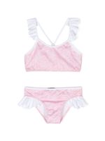 Versace Kids bikini volanté à imprimé Barocco - Rose