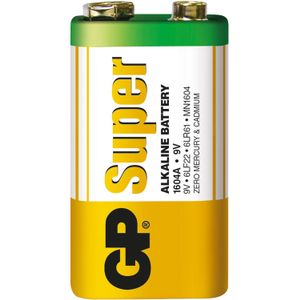 GP Batteries Super Alkaline 9V Wegwerpbatterij