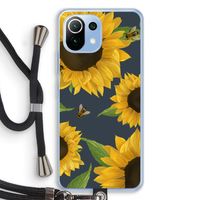 Sunflower and bees: Xiaomi Mi 11 Lite Transparant Hoesje met koord