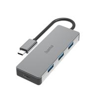 Hama usb-c-hub 4-poorts usb 3.2 gen2 10 gbit/s alu