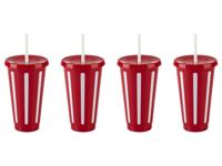 LIVARNO home Popcorn- en drinkbeker (drinkbeker set van 4)
