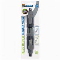 Superfish Dubbelkraan Snelkoppeling 16/22 voor Aquarium - Eenvoudige Installatie, Zoet/Zout Water Compatible