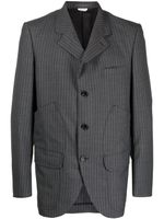 Comme des Garçons Homme Deux blazer rayé à simple boutonnage - Gris - thumbnail