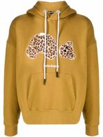 Palm Angels hoodie Leopard Bear à lien de resserrage - Marron