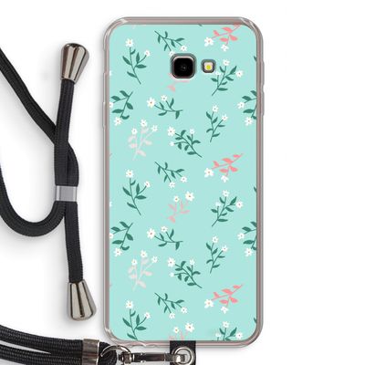Small white flowers: Samsung Galaxy J4 Plus Transparant Hoesje met koord