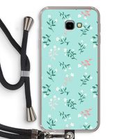 Small white flowers: Samsung Galaxy J4 Plus Transparant Hoesje met koord
