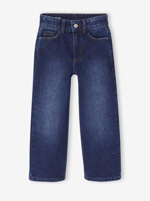 Ruime meisjesjeans MorphologiK met een smalle taille donkerblauw Ruime meisjesjeans MorphologiK met een smalle taille donkerblauw