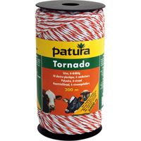 Patura tornado kunststofdraad wit/oranje 200m - thumbnail