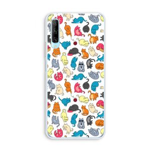 Kleurrijke katten: Huawei P Smart Pro Transparant Hoesje